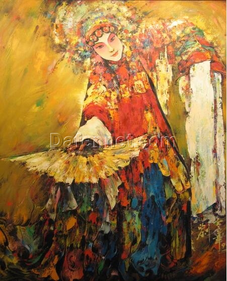 Liu Linghua Opera Oil Painting – Chinese Oil Painting, Peking Opera