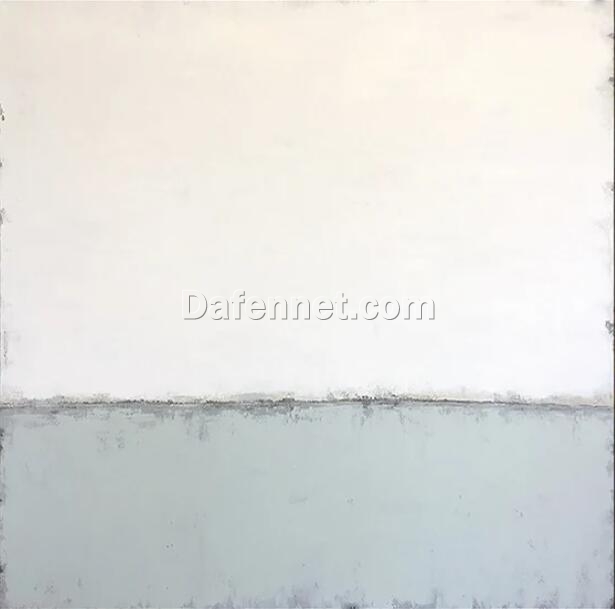 Abstract Decorative Wall Art for Office | White Minimalist Abstract Oil Painting