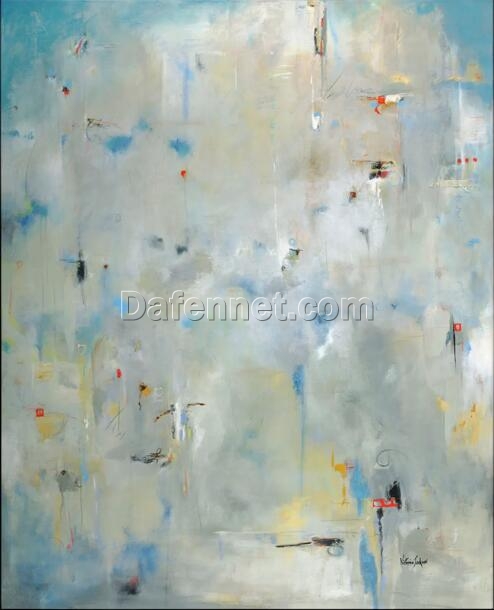 Wind Blown – Dynamic Abstract Oil Painting, Vivid Brush Strokes Capture Movement and Energy