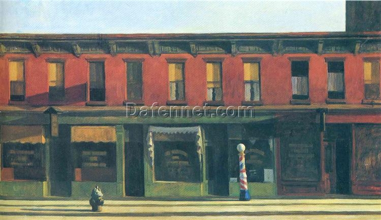 Early Sunday Morning by Edward Hopper: Authentic Reproduction Oil Painting from Dafen Village Studio