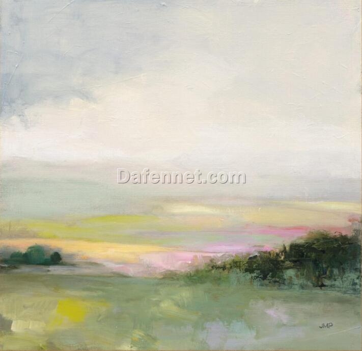 Explore Minimalist Green Prairie Abstract Oil Paintings: Elevate Your Decor with Dafen Village Art Studio