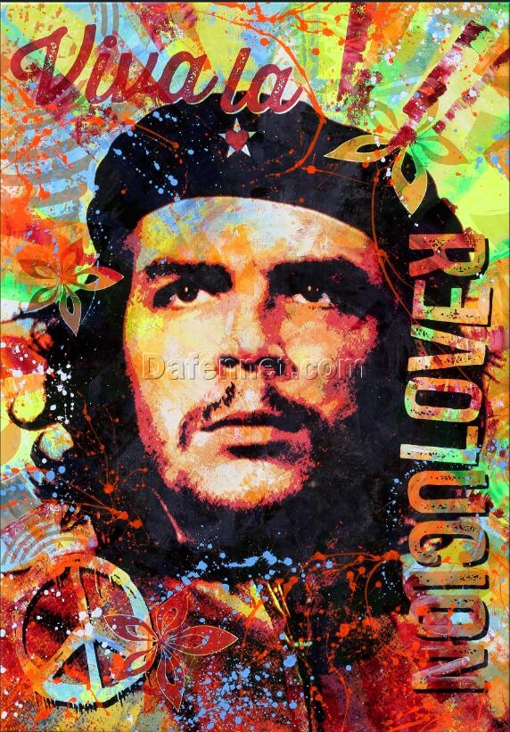 Che Love by Bernd Luz: Vibrant 2015 Pop Art Portrait on Canvas