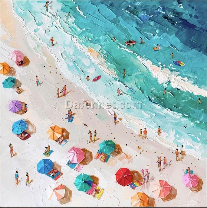 Capture the Coast: Custom Seaside and Golden Sunshine Holiday Oil Paintings by Dafen Village Artists – Enhance Your Space Today