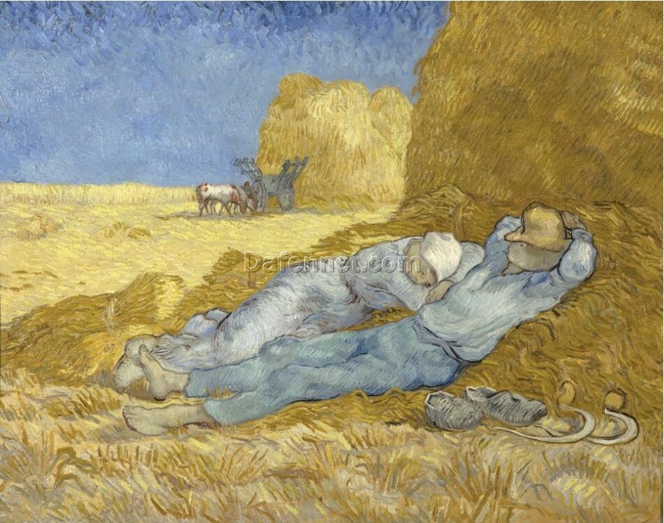 La Méridienne” by Van Gogh – Premium Oil Painting on Canvas | 28cm x 33cm | Masterpiece Reproduction