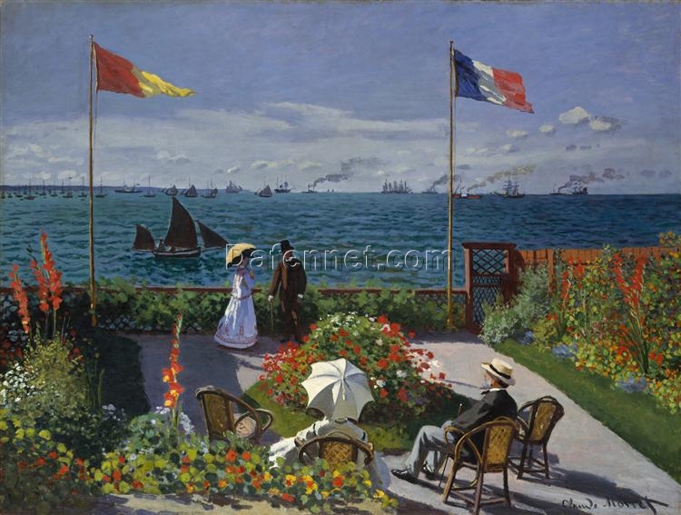 Claude Monet’s Garden at Sainte-Adresse (1867) – Discover Impressionist Masterpieces at Dafen Village Oil Painting Studio