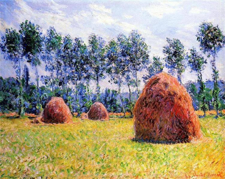 Monet’s Haystacks at Giverny (1884) – Experience Impressionist Landscapes from Dafen Village Oil Painting Studio