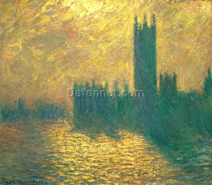 Claude Monet’s Houses of Parliament Series (1904) – Iconic Impressionist Cityscapes Available at Dafen Village Oil Painting Studio