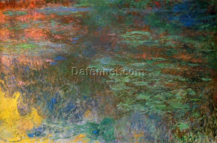 Claude Monet’s Water Lily Pond, Evening (Right Panel) – Impressionist Masterpiece