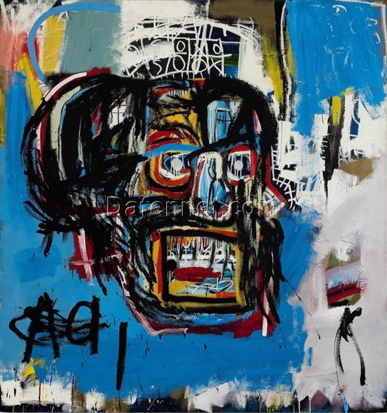 Urban Expressionism: Basquiat-Inspired Large Canvas Street Art from Dafen Village Studio