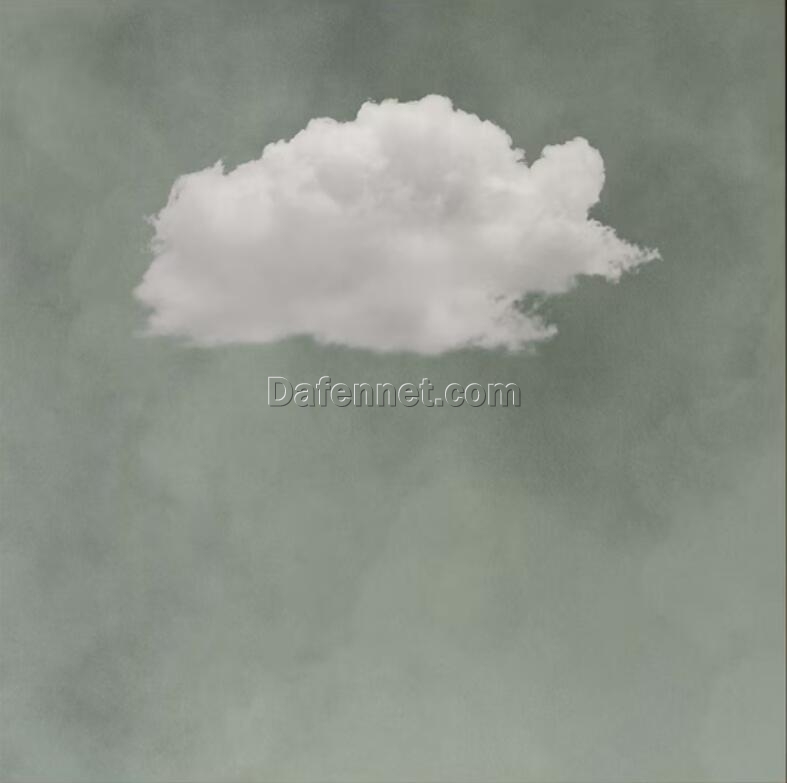 Buy Abstract Minimalist Oil Painting ‘A White Cloud in the Sky’ – Handcrafted Art from Dafen Village Studio