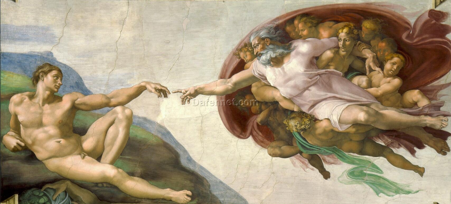 Hand-Painted ‘The Creation of Adam’ by Michelangelo – Dafen Village Art Studio