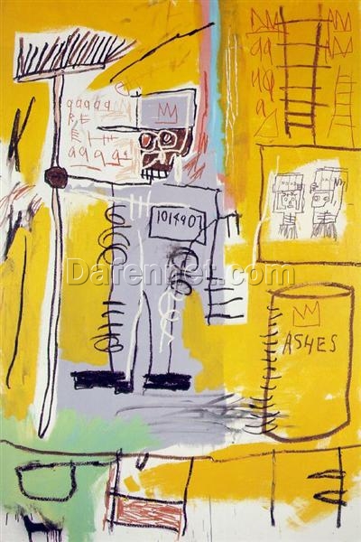 Buy Ashes 1981 Reproduction – Neo-Expressionist Basquiat Inspired Street Art Oil Painting – Large 182.9 x 121.9 cm Canvas