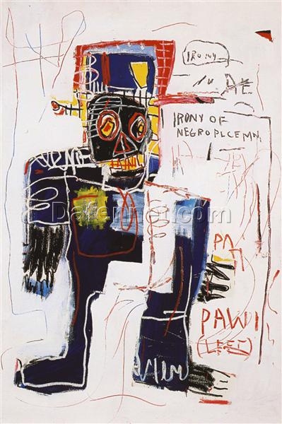 “Irony of the Negro Policeman” is a significant work by Jean-Michel Basquiat