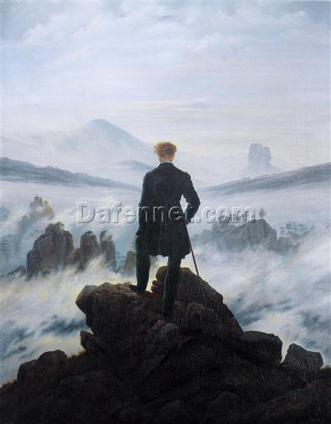 The Wanderer Above the Sea of Fog’ Oil Painting | Caspar David Friedrich Reproduction | Dafen Village Art