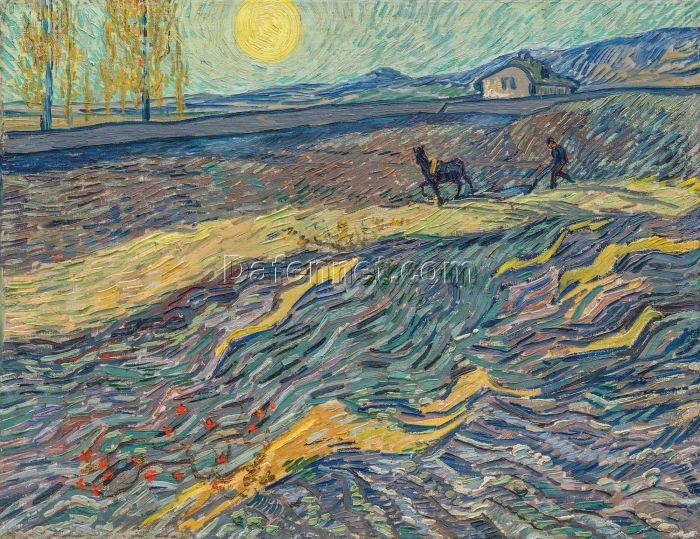 Hand-Painted Replica of Laboureur dans un champ (1889) by Vincent van Gogh – Custom Oil Painting from Dafen Village Studio