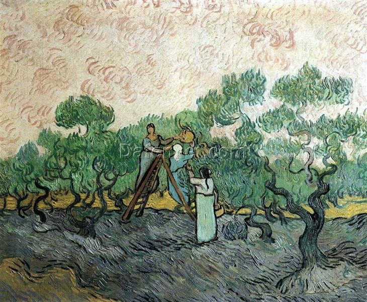 Women Picking Olives, 1889 by Van Gogh – Premium Oil Painting Reproduction, Hand-Painted Canvas Art, Elegant Home and Office Decor