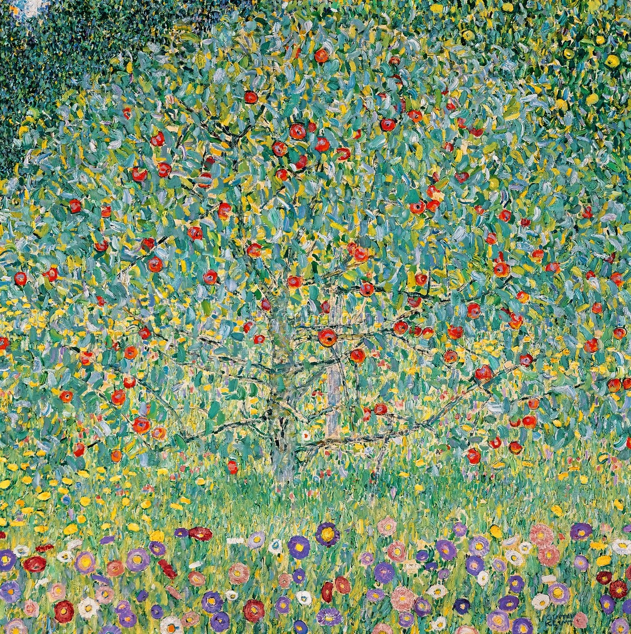 Gustav Klimt ‘Apple Tree I’ Oil Painting Reproduction – Elegant Art Nouveau Landscape Painting for Sale