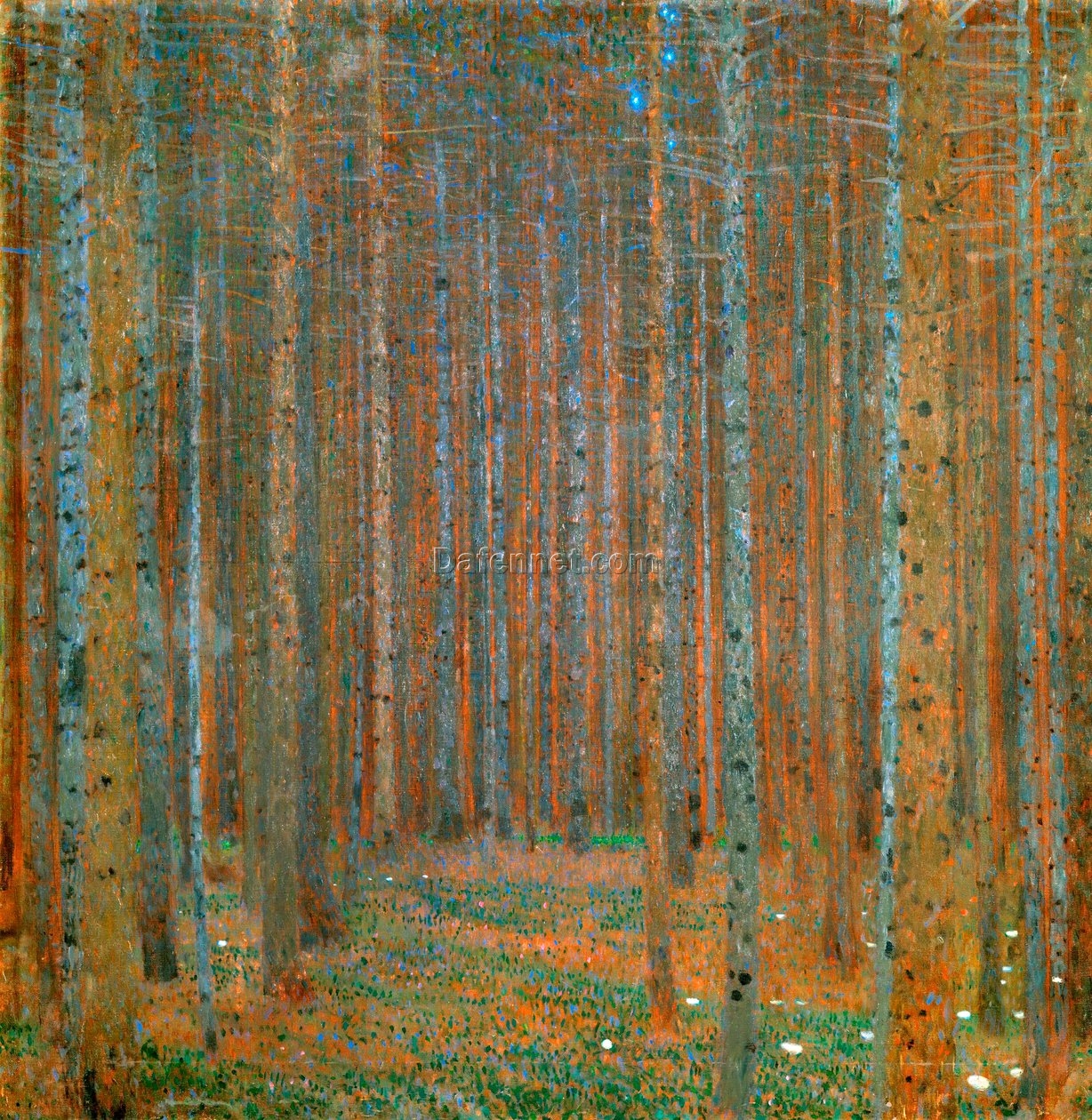 Gustav Klimt ‘Fir Forest I’ Oil Painting Reproduction – Iconic Art Nouveau Forest Artwork on Canvas