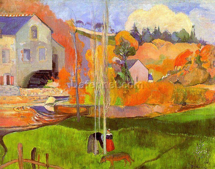 Paul Gauguin “A Breton Landscape. David’s Mill” 1894 – Fine Art Oil Painting Reproduction