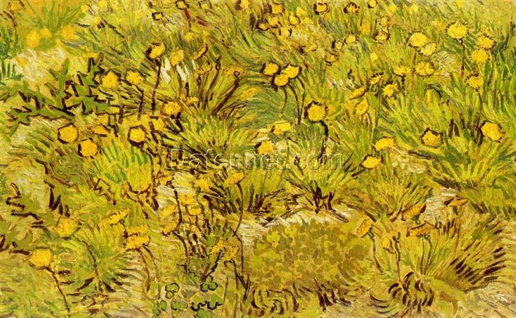 Hand-painted Replica of Vincent van Gogh’s ‘A Field of Yellow Flowers’ 1889 – Dafen Village Oil Painting Studio