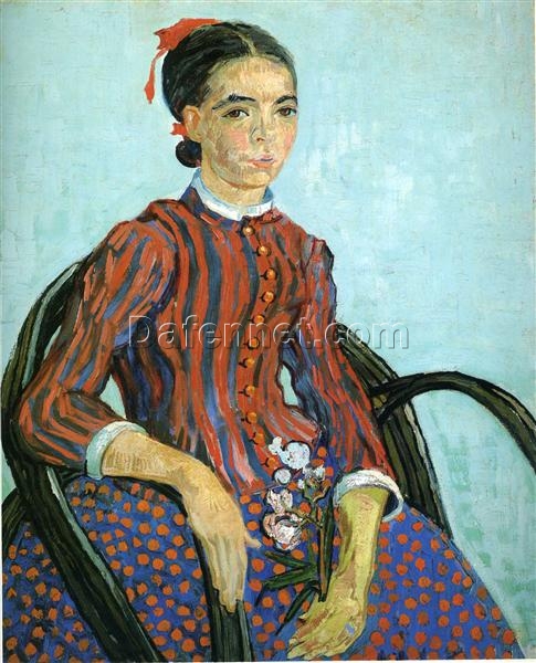 High-Quality La Mousmé by Vincent van Gogh – 1888 Masterpiece Oil Painting Reproduction from Dafen Village