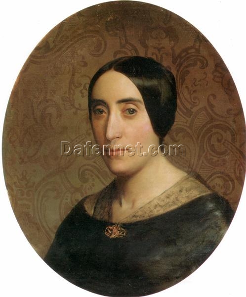 Custom Oil Painting of Bouguereau’s “A Portrait of Amelina Dufaud” | 1850 Portrait from Dafen Village Studio