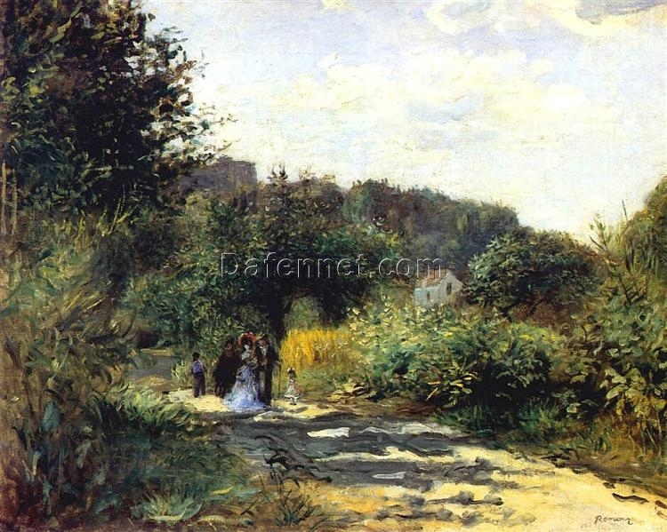 Custom Oil Painting Reproduction of Pierre-Auguste Renoir’s “A Road in Louveciennes” c.1870 – High-Quality Canvas Art | Dafen Village