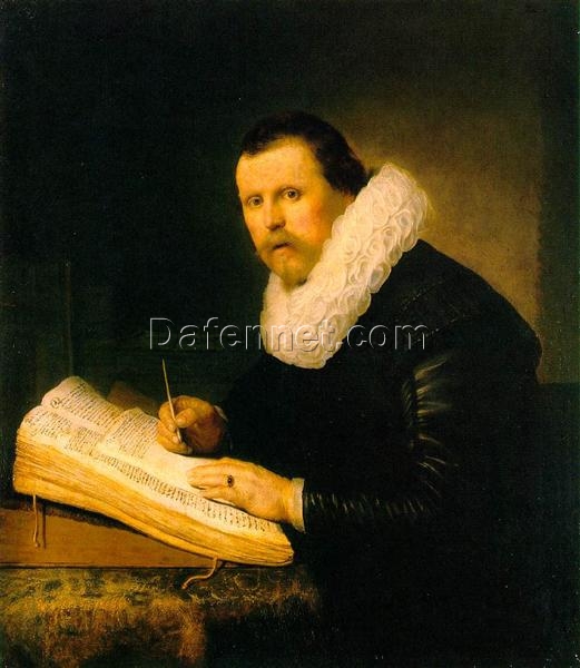 Hand-painted Rembrandt ‘A Scholar’ 1631 – Timeless Depiction of Knowledge and Wisdom