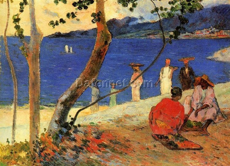 Buy Paul Gauguin’s “A Seashore” (Bord de mer II) 1887 – Premium Oil Painting Reproduction | Custom Handcrafted Canvas Art