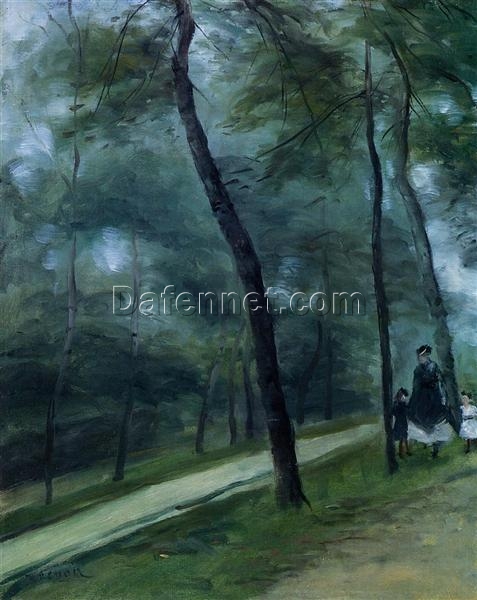 A Walk in the Woods (Madame Lecoeur and Her Children)” 1870 by Pierre-Auguste Renoir – Premium Oil Painting Reproduction for Art Collectors | Dafen Village