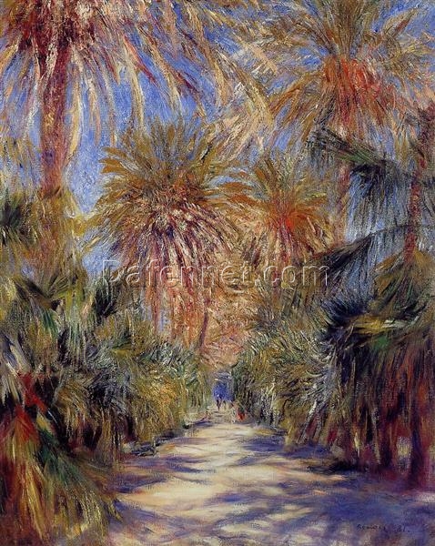 Custom Oil Painting Reproduction of Pierre-Auguste Renoir’s “Algiers, the Garden of Essai” 1881 – High-Quality Canvas Art | Dafen Village