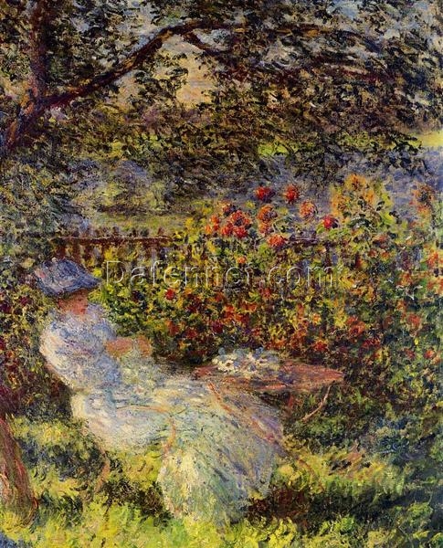 Claude Monet’s Alice Hoschede in the Garden (1881) – Fine Art Oil Painting for Home Decor by Dafen Village Artists