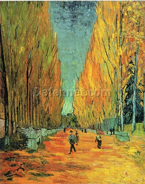 Van Gogh’s Alychamps Replica – Beautiful 1888 Oil Painting for Home Decor by Dafen Village Studio