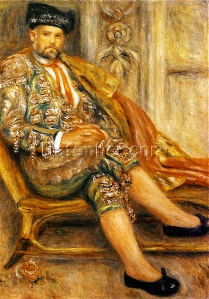 Authentic Reproduction of Renoir’s “Ambroise Vollard Portrait” – Custom Oil Painting Inspired by the 1917 Iconic Artwork | Dafen Village