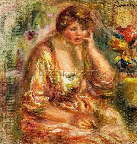 Reproduction of Pierre-Auguste Renoir’s “Andree in a Pink Dress” 1917 – Hand-Painted Oil Painting on Canvas | Dafen Village