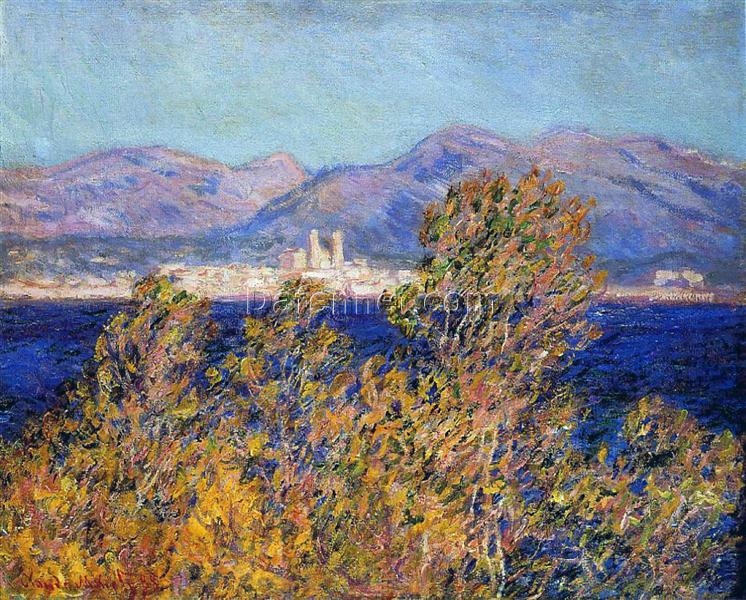 Antibes Seen from the Cape, Mistral Wind by Claude Monet (1888) – Authentic Oil Painting Reproduction from Dafen Village Studio