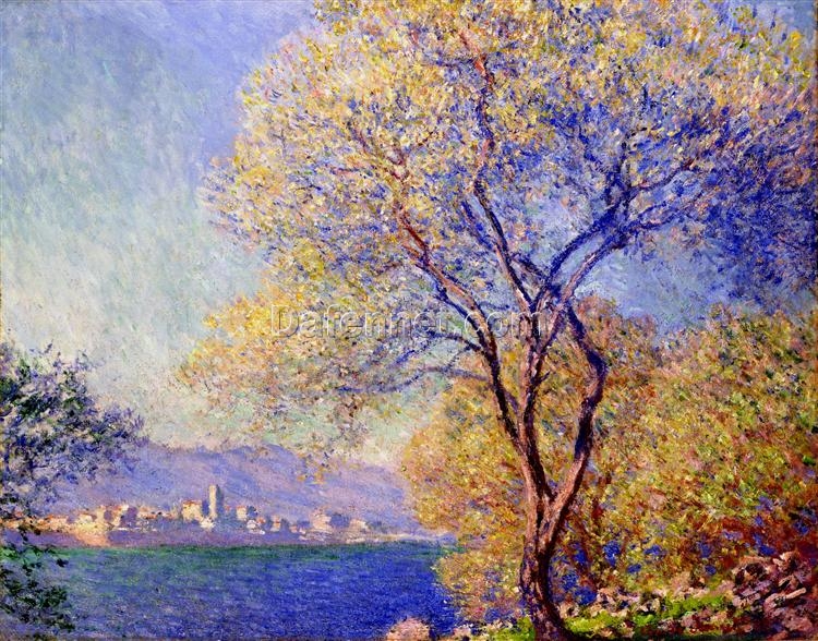 Antibes Seen from the Salis Gardens by Claude Monet – 1888 Oil Painting Reproduction – Hand-Painted Canvas Art from Dafen Village