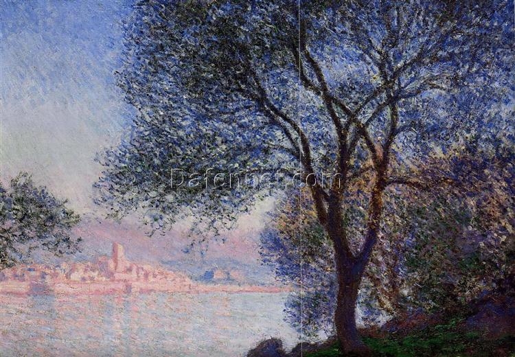 Claude Monet’s 1888 Antibes from the Salis Gardens – Original Impressionist Oil Painting