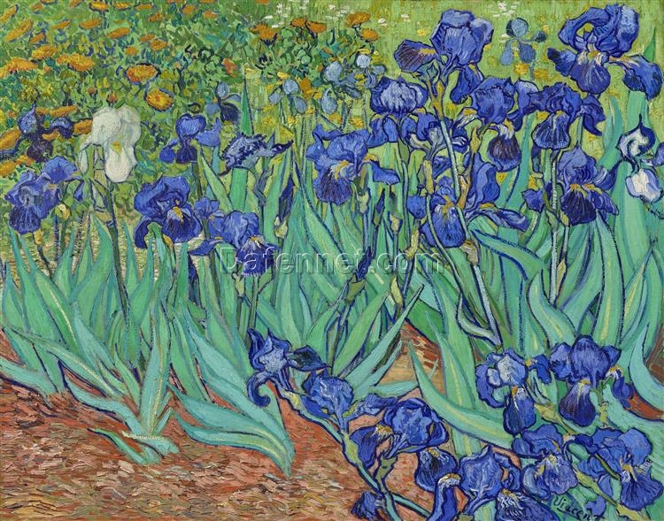 Fine Art Reproduction of Irises by Vincent van Gogh – 1889 Floral Painting, Dafen Village Oil Painting Studio