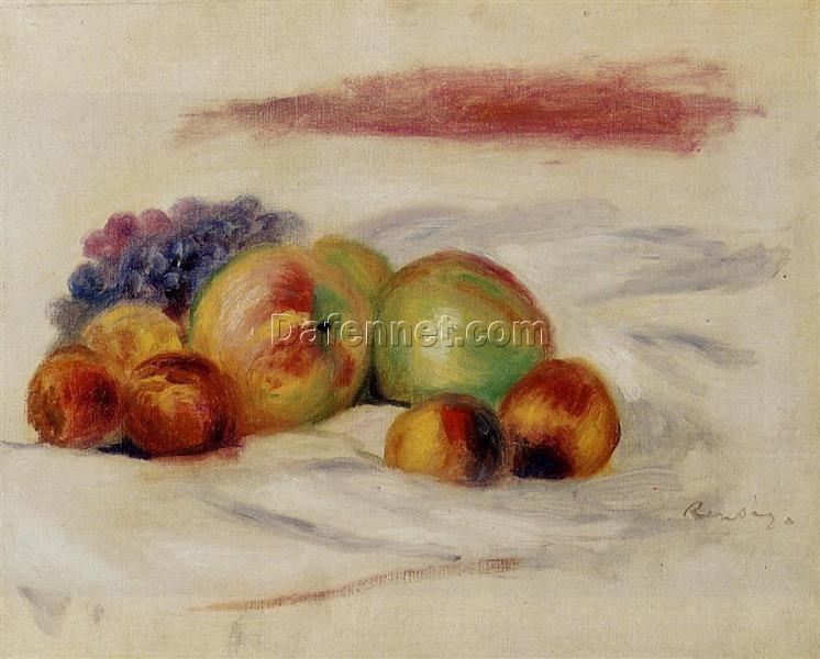 Renoir’s “Apples and Grapes” c.1910 – Custom Oil Painting Reproduction for Art Lovers and Collectors | Dafen Village