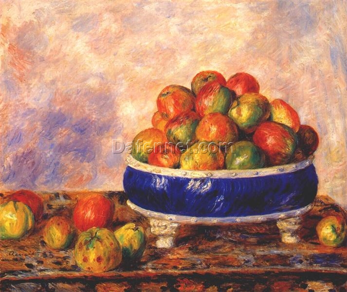 Buy “Apples in a Dish” by Pierre-Auguste Renoir – Elegant Still Life Painting Reproduction on Canvas | Dafen Village