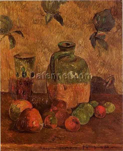 Apples, Jug, Iridescent Glass” by Paul Gauguin – Stunning Oil Painting Reproduction | High-Quality Hand-Painted Canvas Art for Home Décor