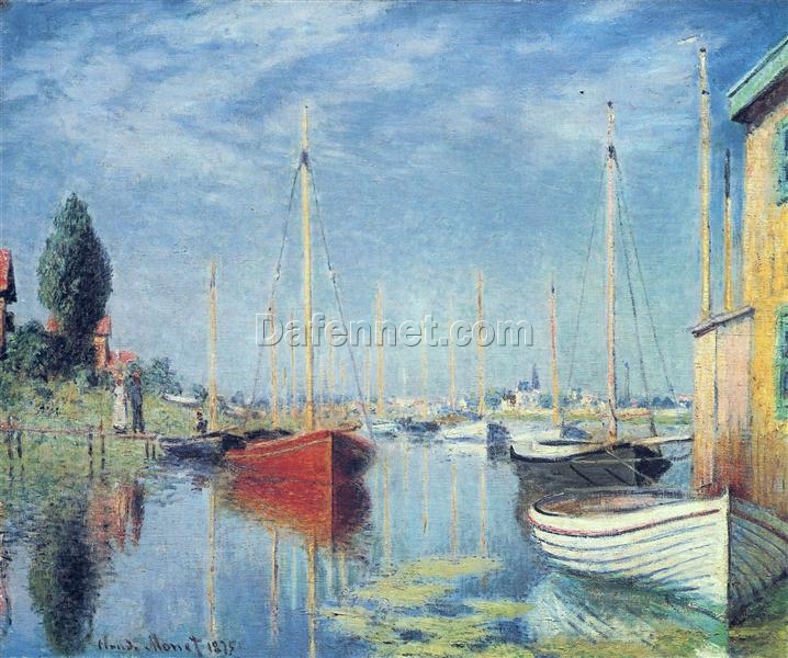 Yachts at Argenteuil (1875) by Claude Monet – Handcrafted Oil Painting Reproduction, Dafen Village Masterpiece