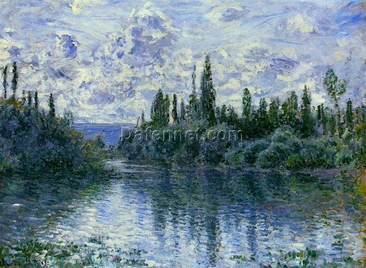 Claude Monet Arm of the Seine near Vetheuil (1878) – Fine Art Oil Painting, Handcrafted in Dafen Village, Ideal for Luxury Decor