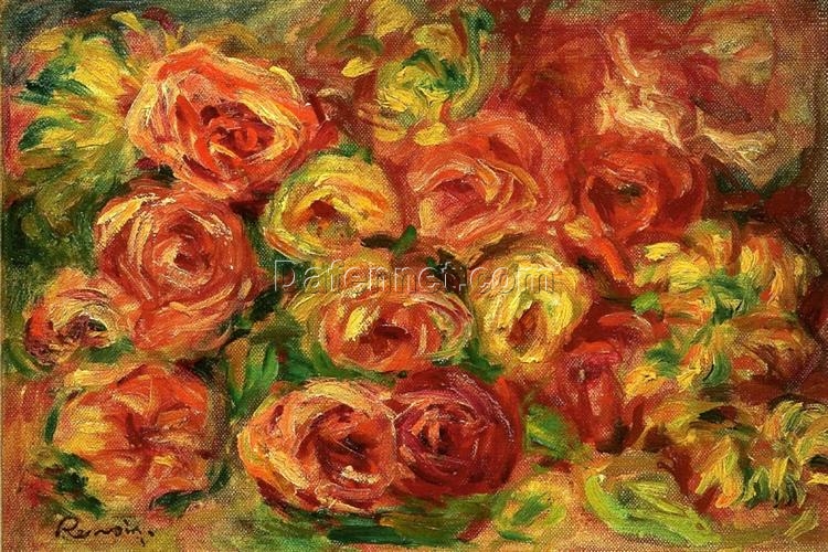 Authentic Reproduction of Renoir’s “Armful of Roses” – Custom Oil Painting Inspired by the 1918 Floral Still Life | Dafen Village