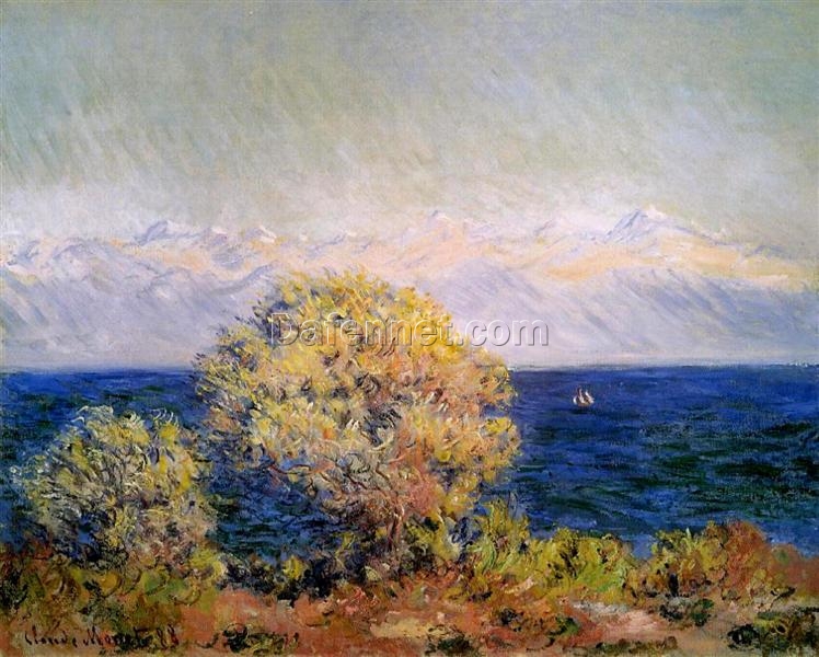 Claude Monet’s At Cap d’Antibes, Mistral Wind Reproduction – 1888 Impressionist Seascape Painting