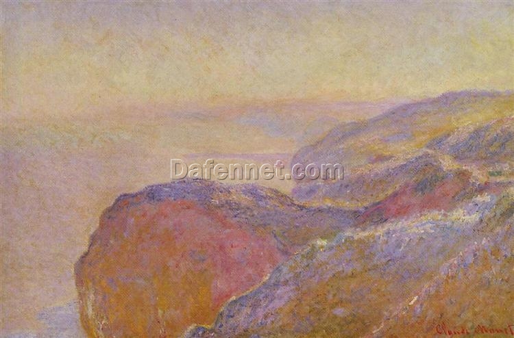 Handmade Oil Painting of At Val-Saint-Nicolas near Dieppe in the Morning (1897) by Claude Monet – Crafted by Dafen Village Artists