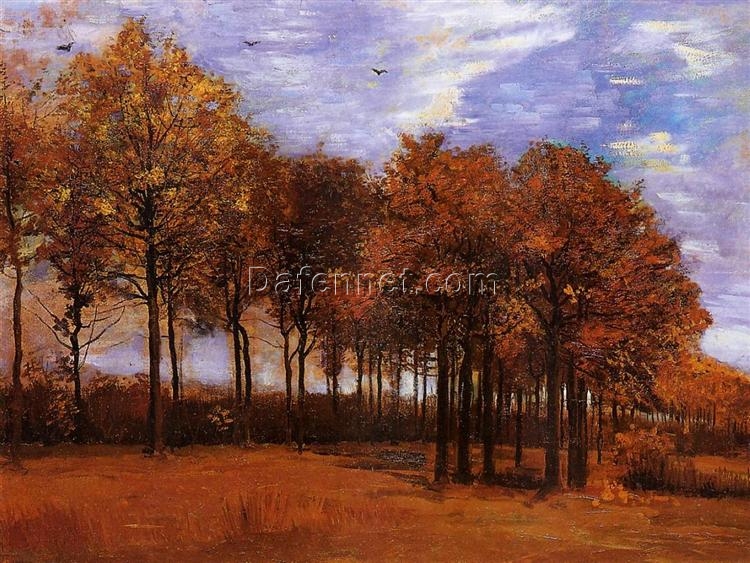 High-Quality Reproduction of Van Gogh’s Autumn Landscape – Classic 1885 Fall Artwork from Dafen Village Studio