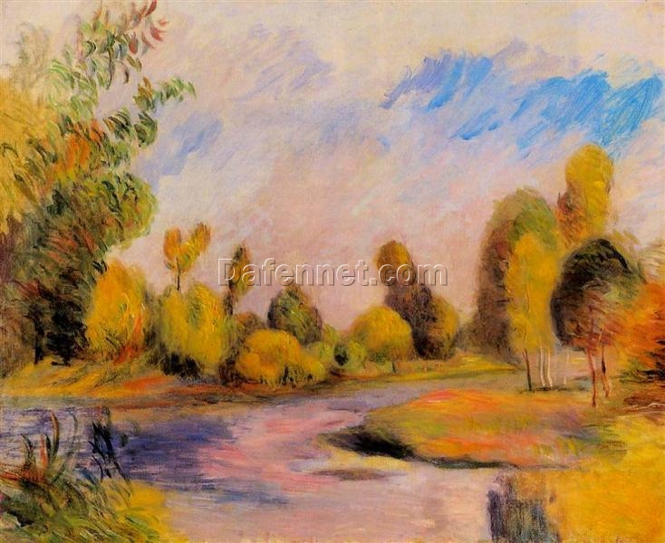 Renoir’s “Banks of a River” 1896 – Custom Oil Painting Reproduction for Art Lovers and Collectors | Dafen Village