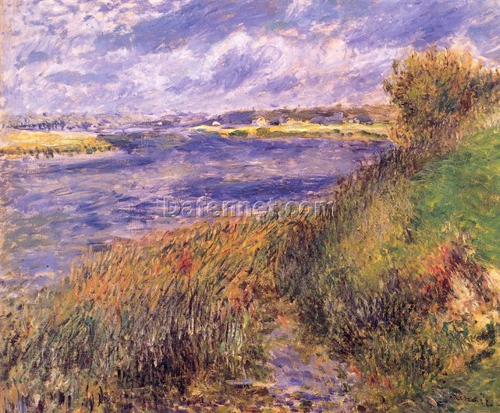 Buy “Banks of the Seine at Champrosay” by Pierre-Auguste Renoir – Beautiful River Landscape Reproduction on Canvas | Dafen Village